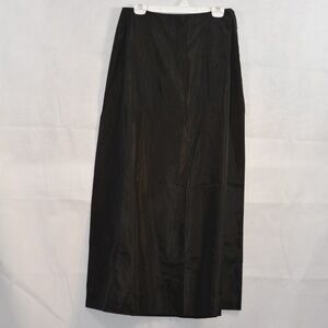 Black Taffeta-Like Long Skirt SZ 16 Jessica NWT